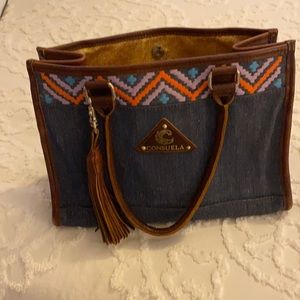 Denim Consuela Bag…fun Aztec look